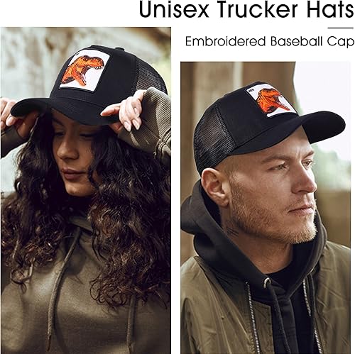 Miniatura 6 de Gorra de béisbol bordada ajustable para hombre, gorra de béisbol bordada con malla transpirable, parche cuadrado, gorras para mujer