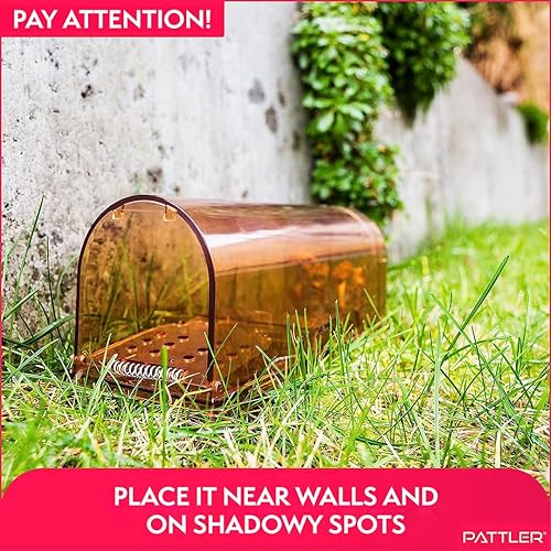 Miniatura 7 de PATTLER® Trampa humana para ratones para interiores y exteriores, trampas mecánicas reutilizables para ratones vivos que atrapan y liberan ratones