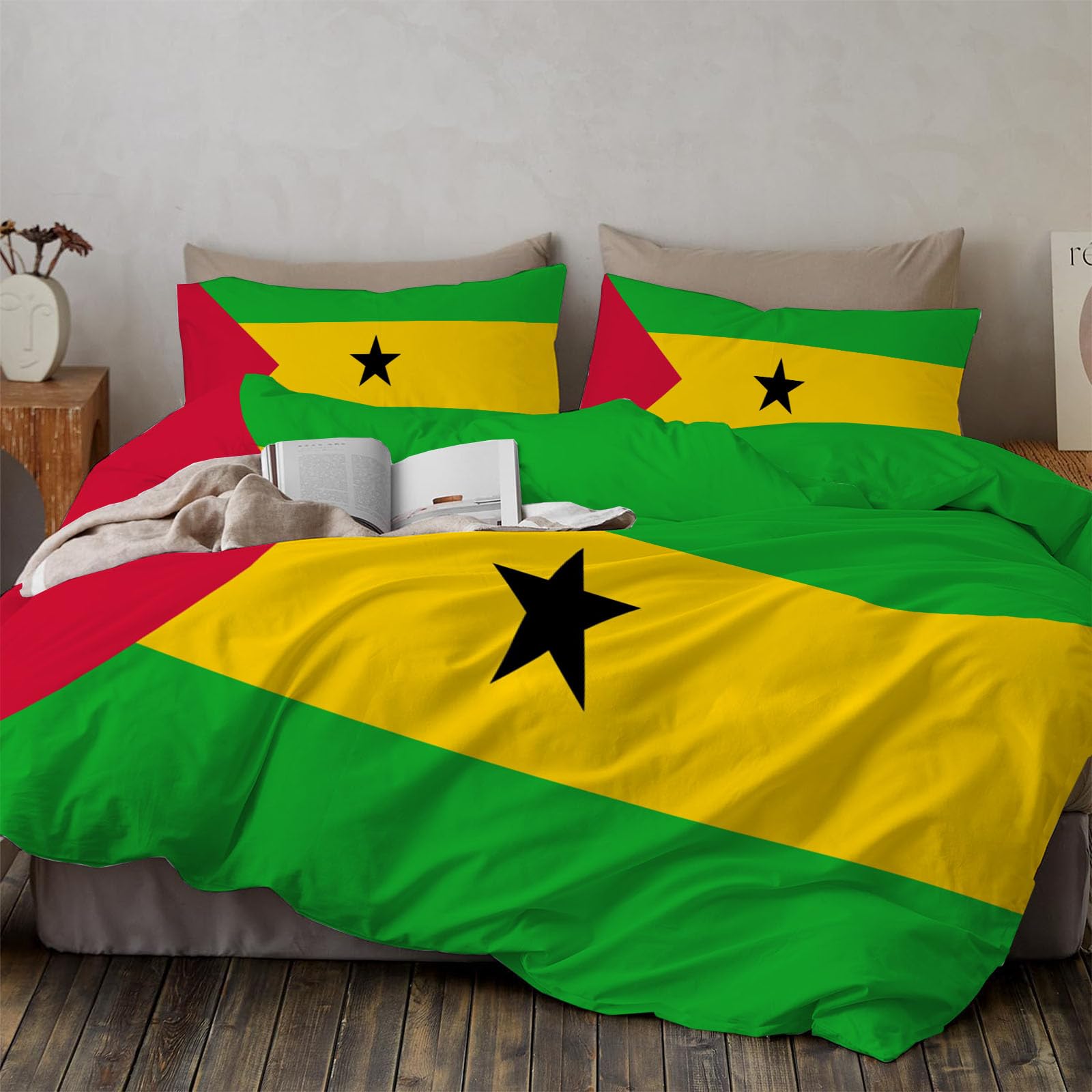 Housse de Couette Drapeau Sao Tomé-Et-Principe pour Déco Chambre