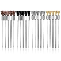 Vista 1 de Mesee 20 cepillos de alambre para taladro, 3.937 in, cepillos de extremo de limpieza extendidos, juego surtido de plumas, melena de caballo, cerdas