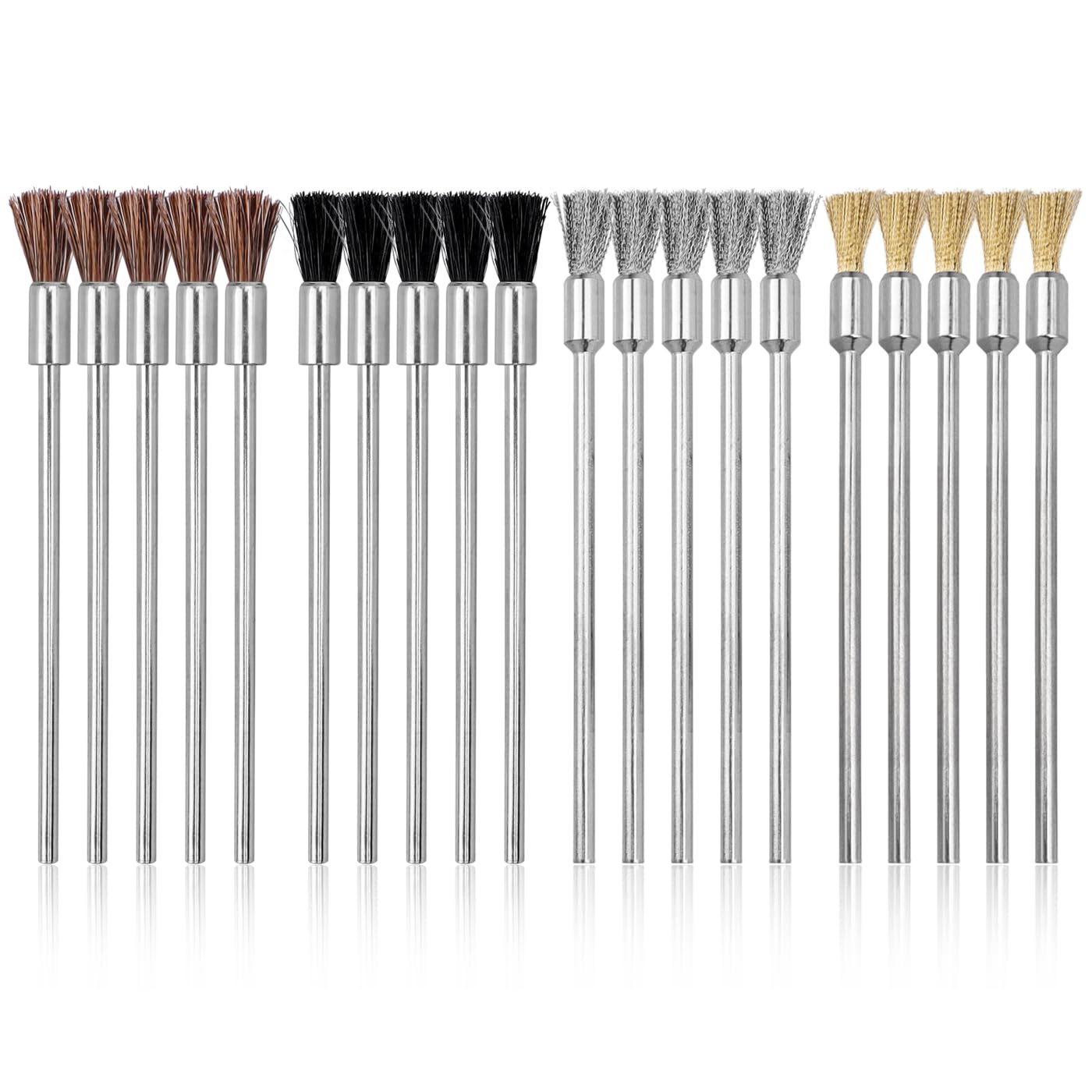 Wire Brushes for Drill - 20 Pcs Assortment Set -1