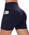 CAMPSNAIL Workout Biker Shorts Women with Pockets - 3"/5" High Waisted Spandex Booty Tummy Control Gym Yoga Shorts