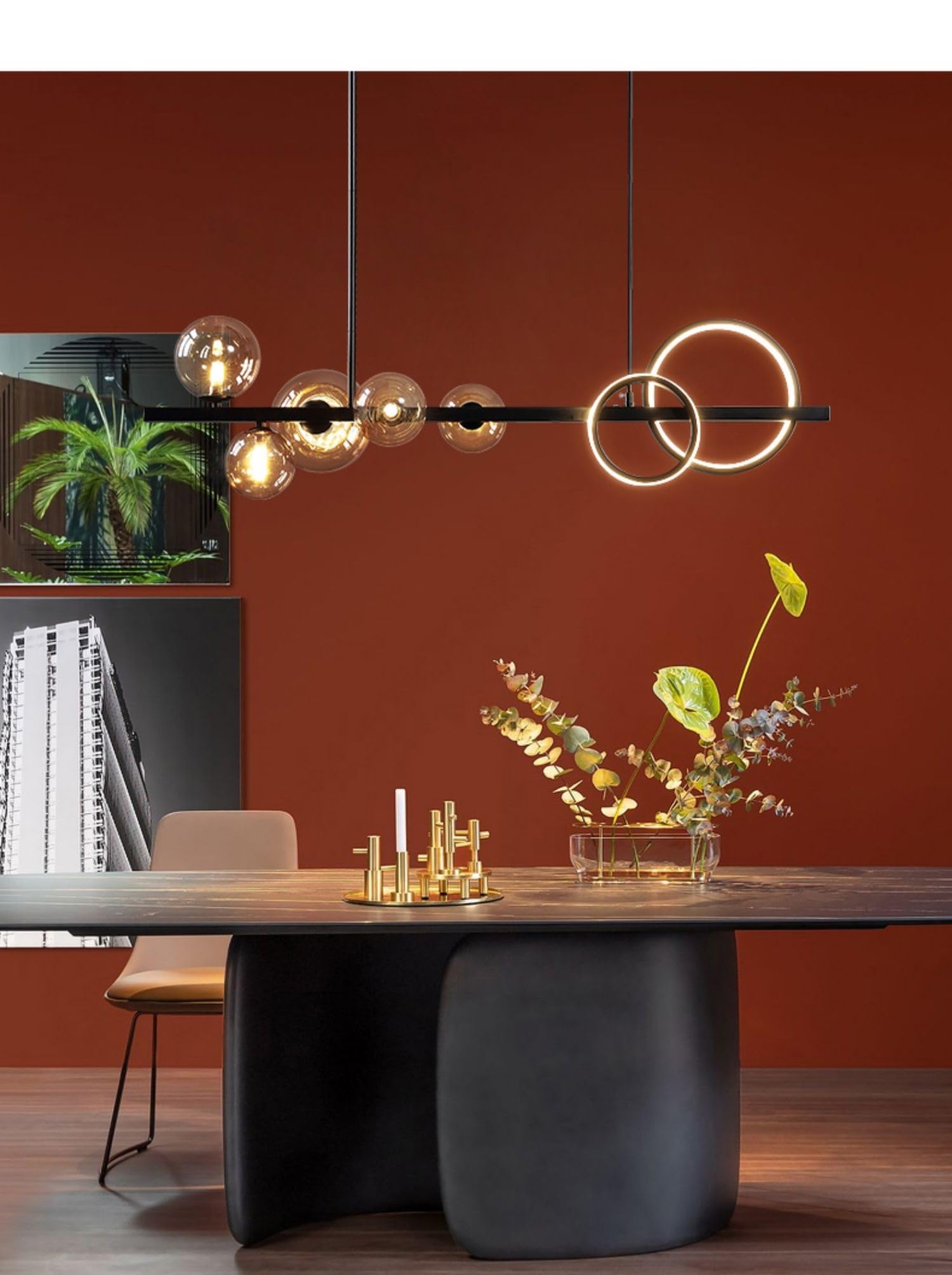 ROXENLIGHT LT819 Modern LED Pendant Lights Kitchen Island, Kitchen