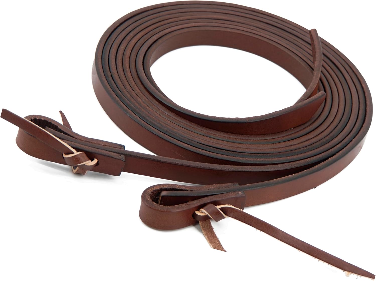 Western Horse Split Reins, Heavy Harness Leather, 5/8" x 7', Brown