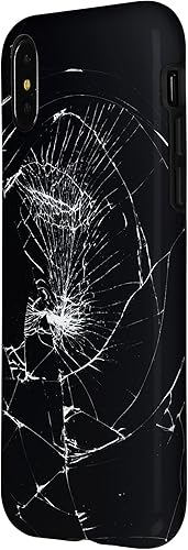 Vista 8 de iPhone 12/12 Pro - Funda negra con diseño roto falso, disuasorio de robo