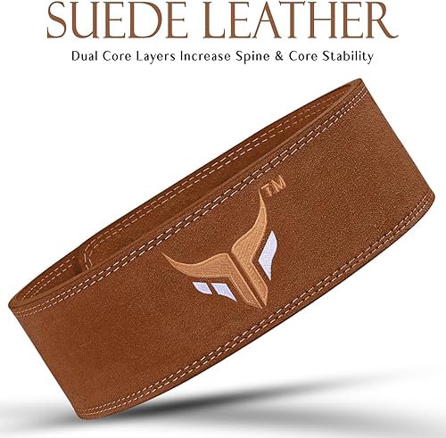 Miniatura 6 de Mytra Fusion Cinturón de levantamiento de pesas para hombres y mujeres, cinturón de gimnasio de 0.394 in de grosor y 4 pulgadas de ancho, cinturón