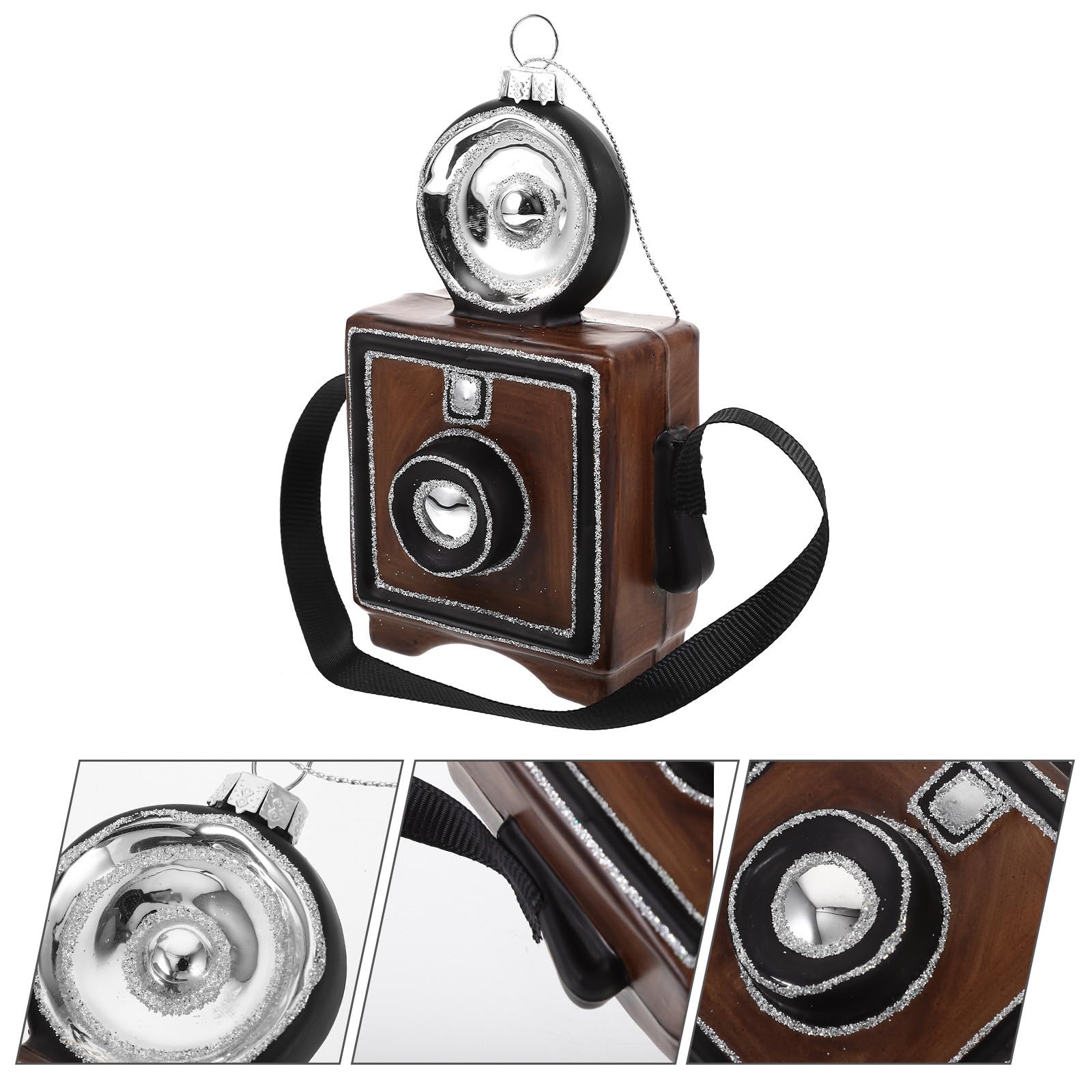 TOYANDONA 3 Stück Retro Kamera Anhänger aus PVC für Weihnachtsbaum und | Vintage Stil, Detailreiche Gestaltung, Einzigartiges Design, für Fotografie Liebhaber, Festliche Deko