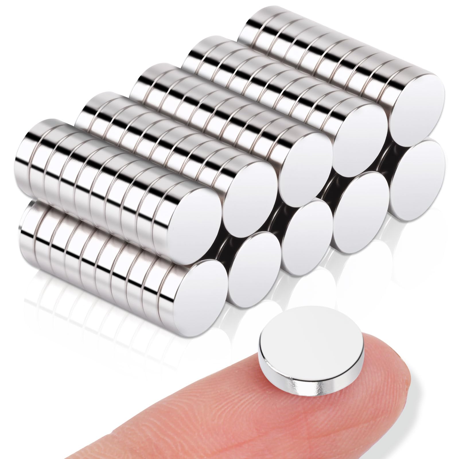 100Pcs Neodymium Magnet Strong, 8x2mm Rare Earth Magnets - Round, Mini Magnets for Tool Storage, Refrigerator, Whiteboard & Crafts