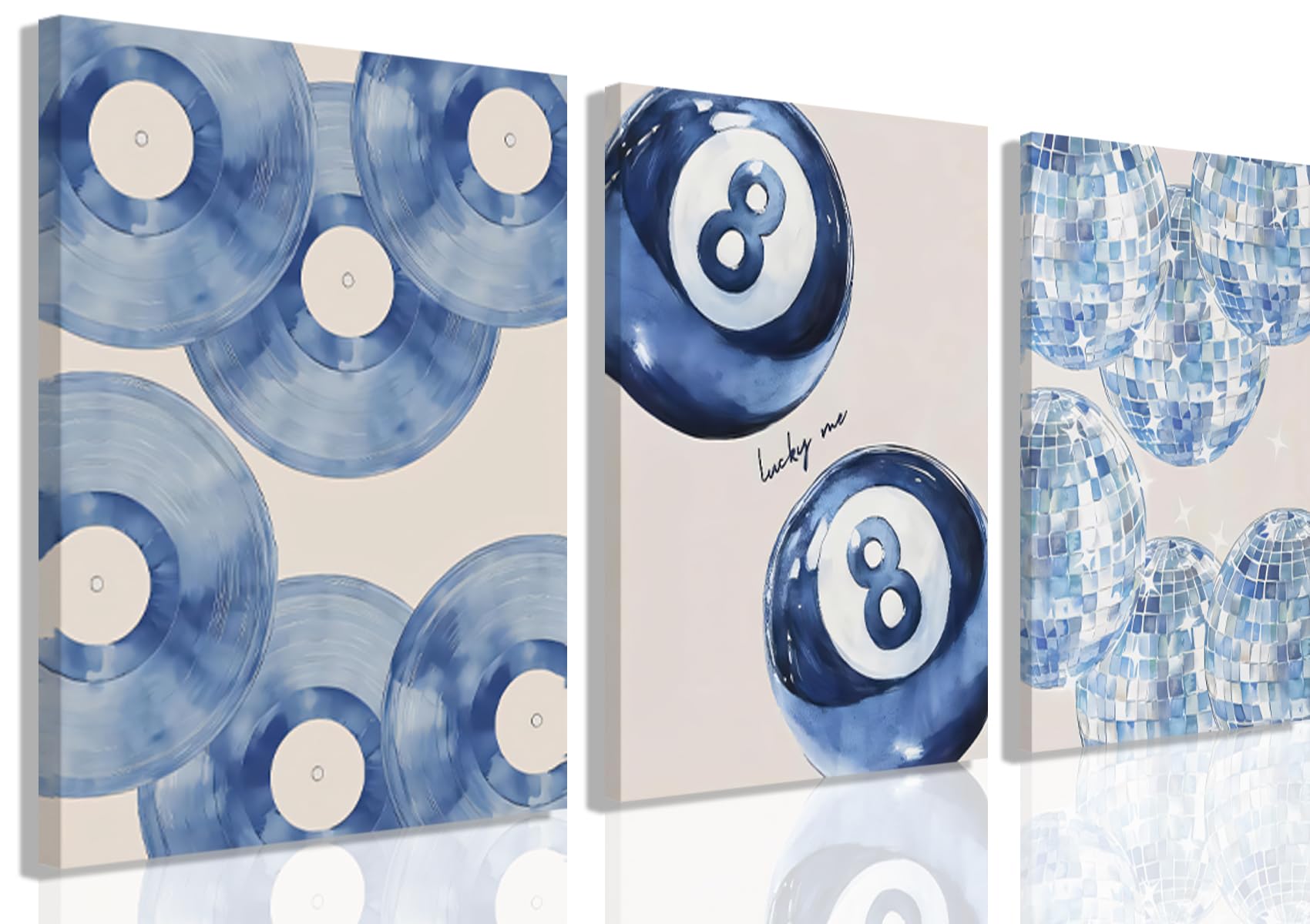 DAXINGJ Navy Disco Lucky Me Canvas Set