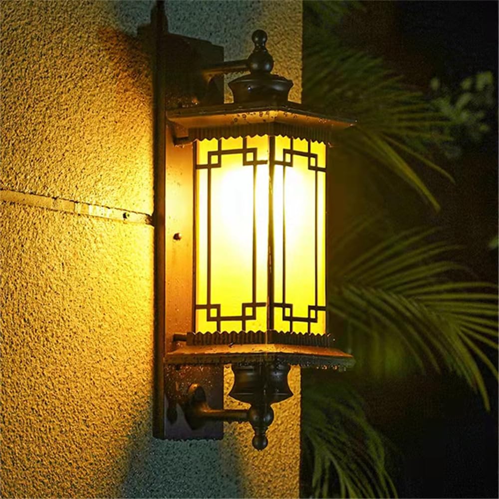 SMCCYYSD Contemporary LED Outdoor Wall Lamp Electric Simplicity Waterproof Balcony Hallway Courtyard Villa Gate Hotel (A H58CM Electric)