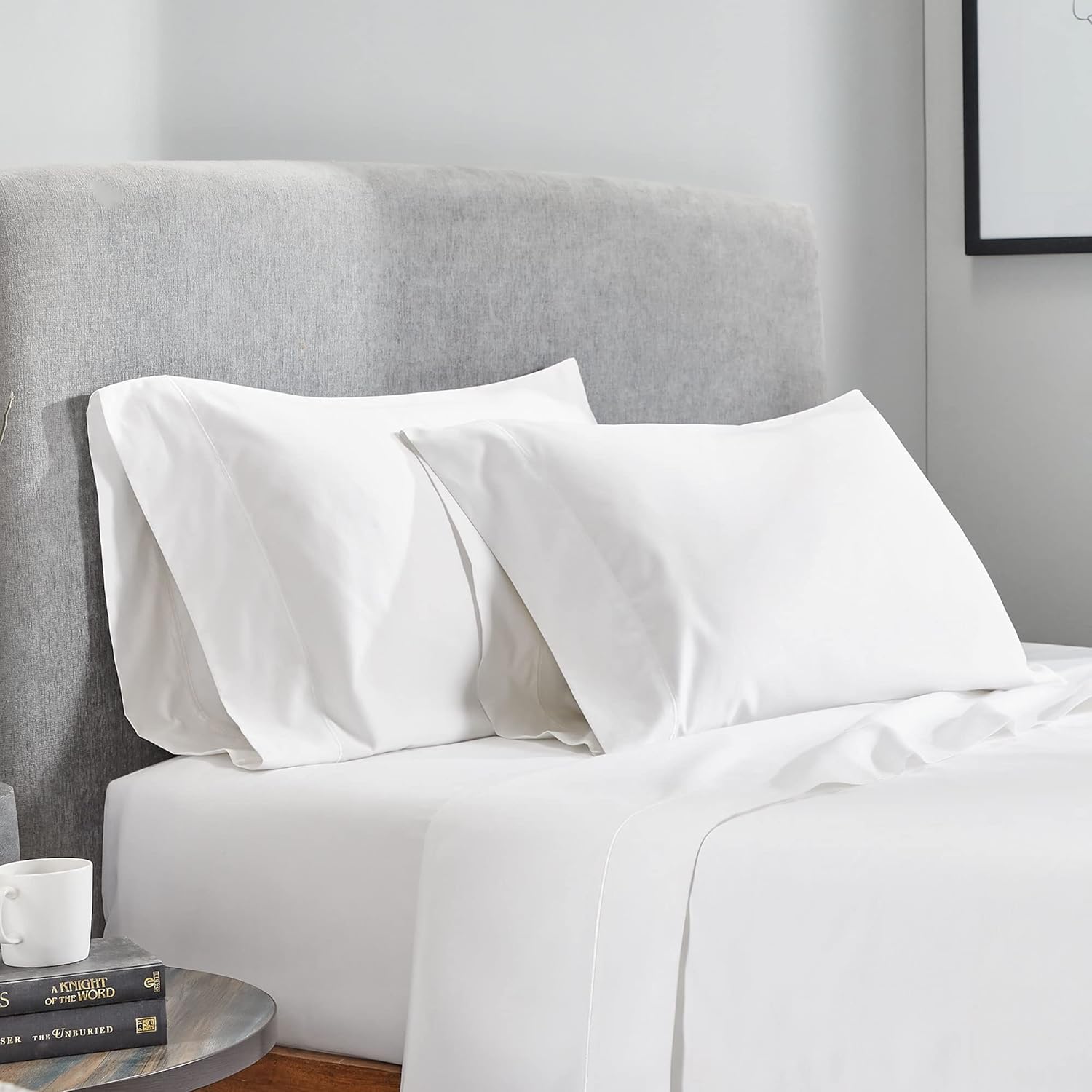 TRIDENT Full Sheet Set 300 Thread Count, 100 Cotton, Percale Weave