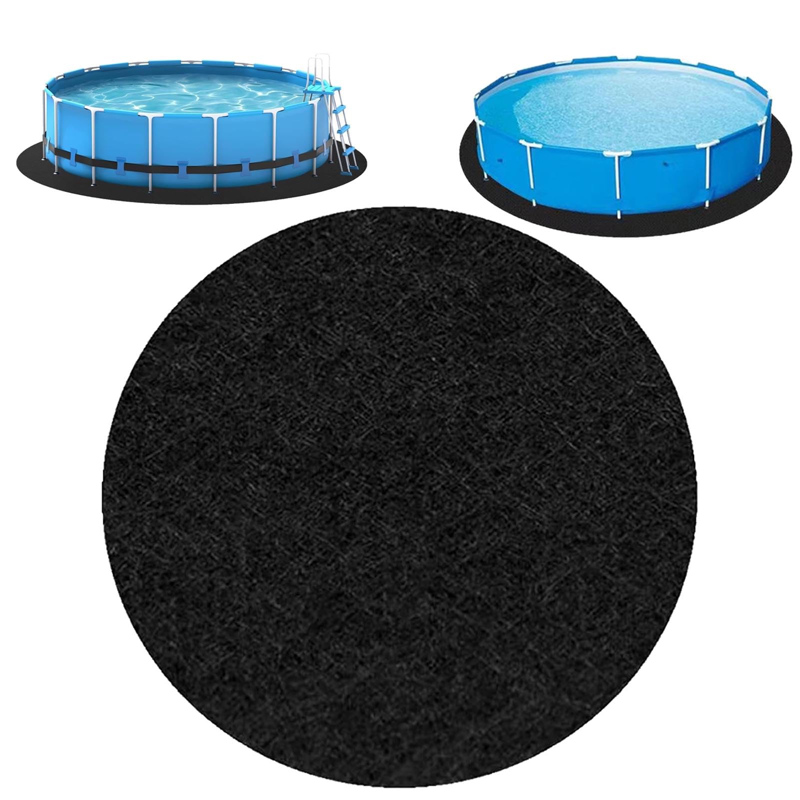 Almohadilla Protectora para Piscina, práctica Base para Piscinas,Alfombra Piscina Suelo, Almohadilla para Revestimiento de Piscina, para Piscinas sobre el Suelo (4.6m/15ft)