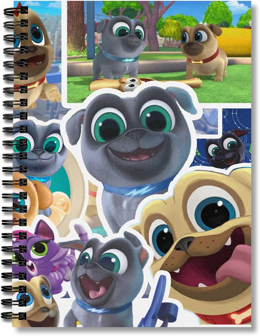 Spiral Notebook Puppy Notebooks Dog Planner Pals Notepad Collage Composition Journal Journaling With Premium Thick Guitar Tabs