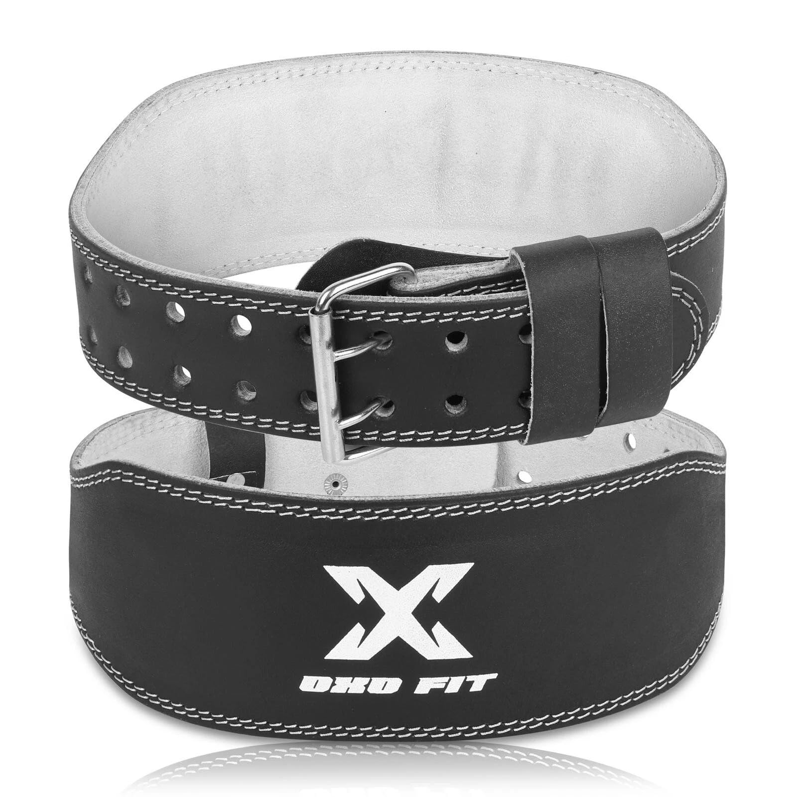 Ceinture de gymnastique de levage de poids – Ceinture en cuir pour musculation, powerlifting et entraînement – Support Lombaire avec boucle en acier, rembourrage confort