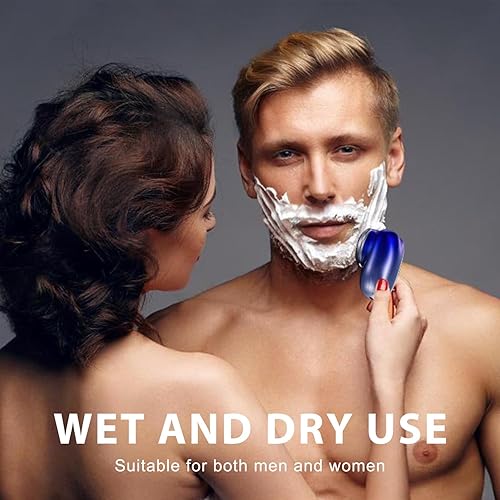 Miniatura 7 de Mini afeitadora eléctrica, mini afeitadora eléctrica portátil, mini afeitadoras para hombres para viajes (azul degradado)