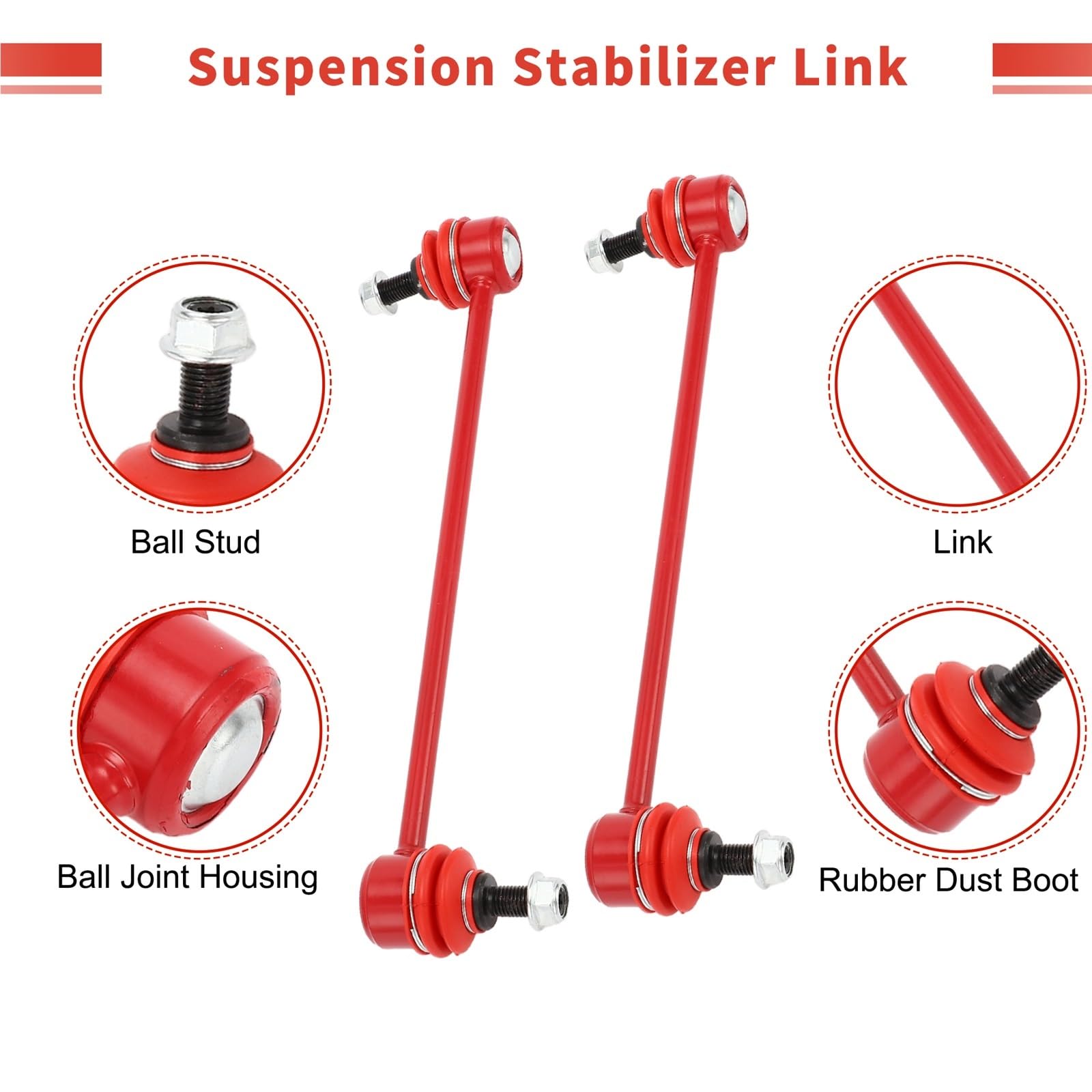 stabilizujące Stabilizator Pasuje do Mitsubishi Outlander nr K80258, 2 szt. przednich łączników stabilizatora