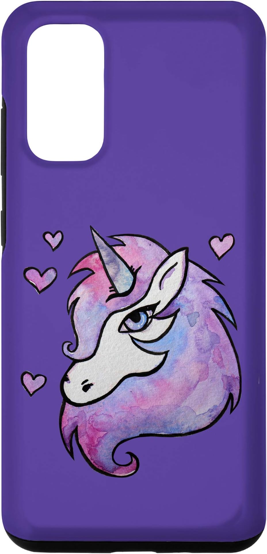 Galaxy S20 Cute Pink Hearts Unicorn Case