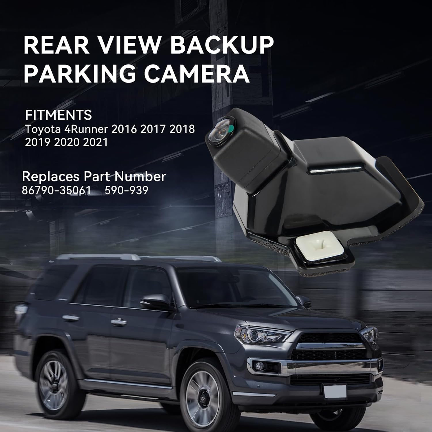 86790-35061 Backup Camera Replacement Compatible with 2016-2021 Toyota 4Runner Rear View Backup Camera Replaces #590-939