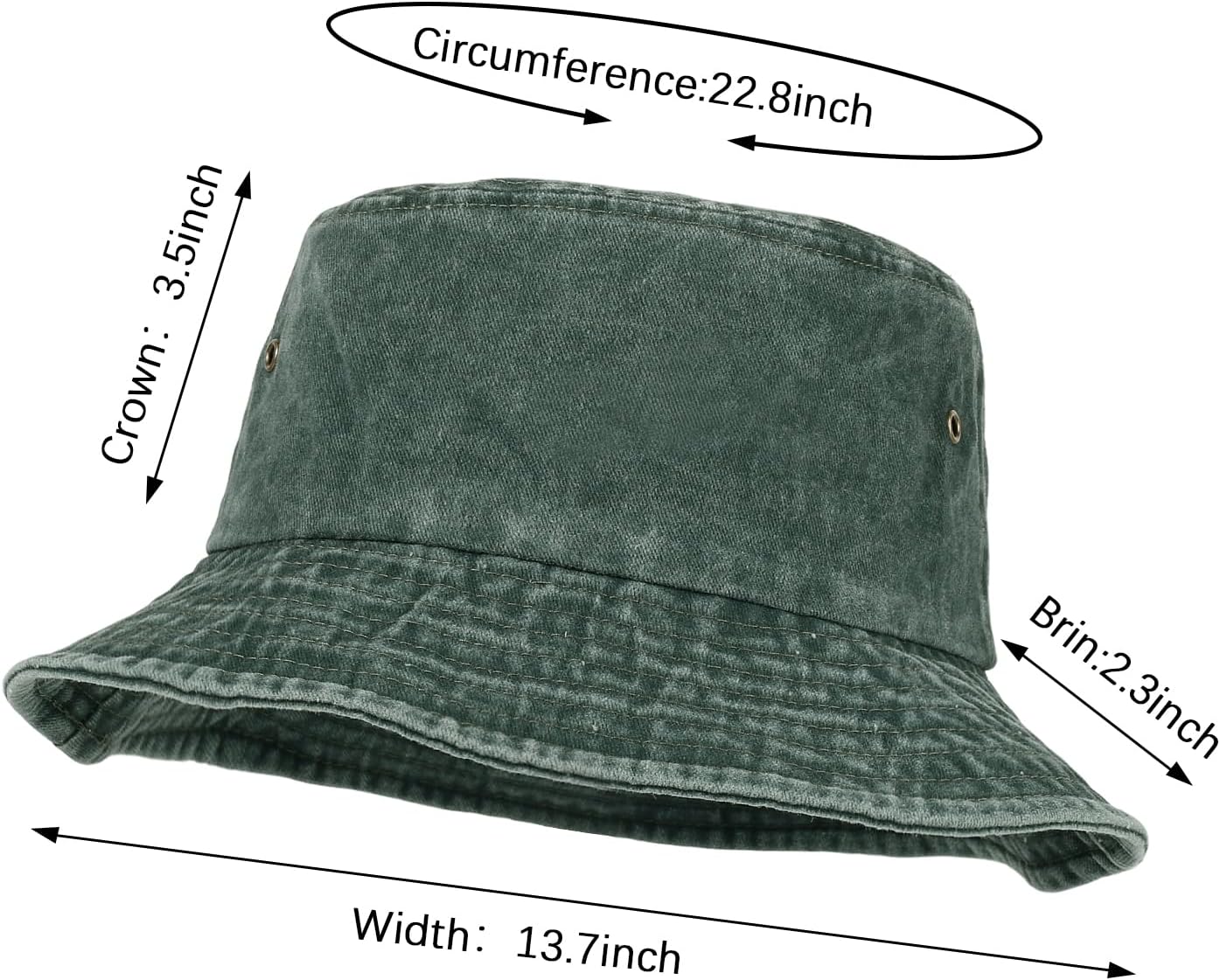 Bucket Hat for Men and Women,Cotton Washed Denim Sun Hats for Fishing,Outdoor Hiking,Foldable Beach Travel Caps - Image 5