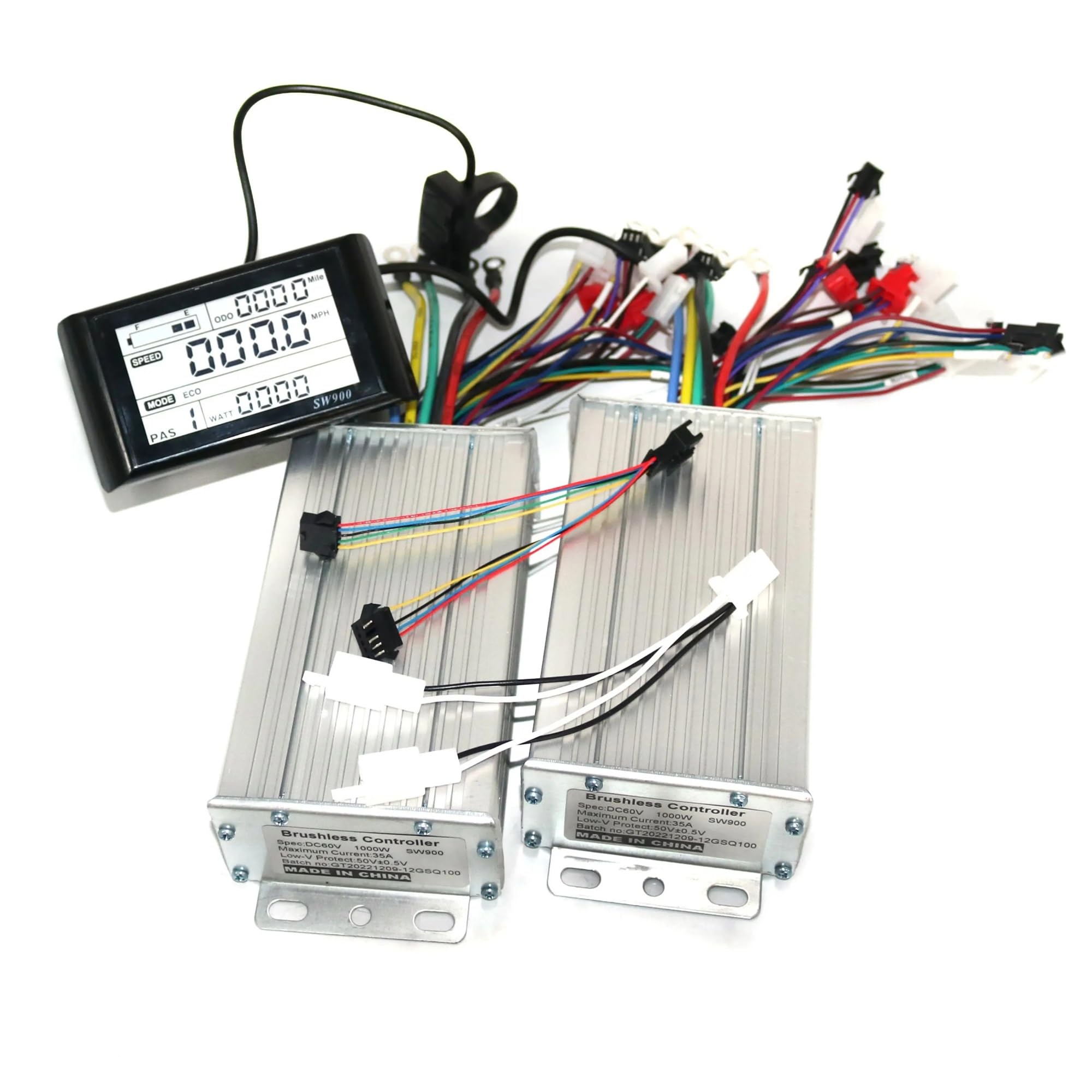 Sterownik silnika pojazdu elektrycznego, podwójny napęd 36 V/48 V60 V1000 W, 35 A, BLDC, kontroler skutera elektrycznego, rower elektryczny, 2 szt. bezszczotkowy kierowca prędkości i 1 szt