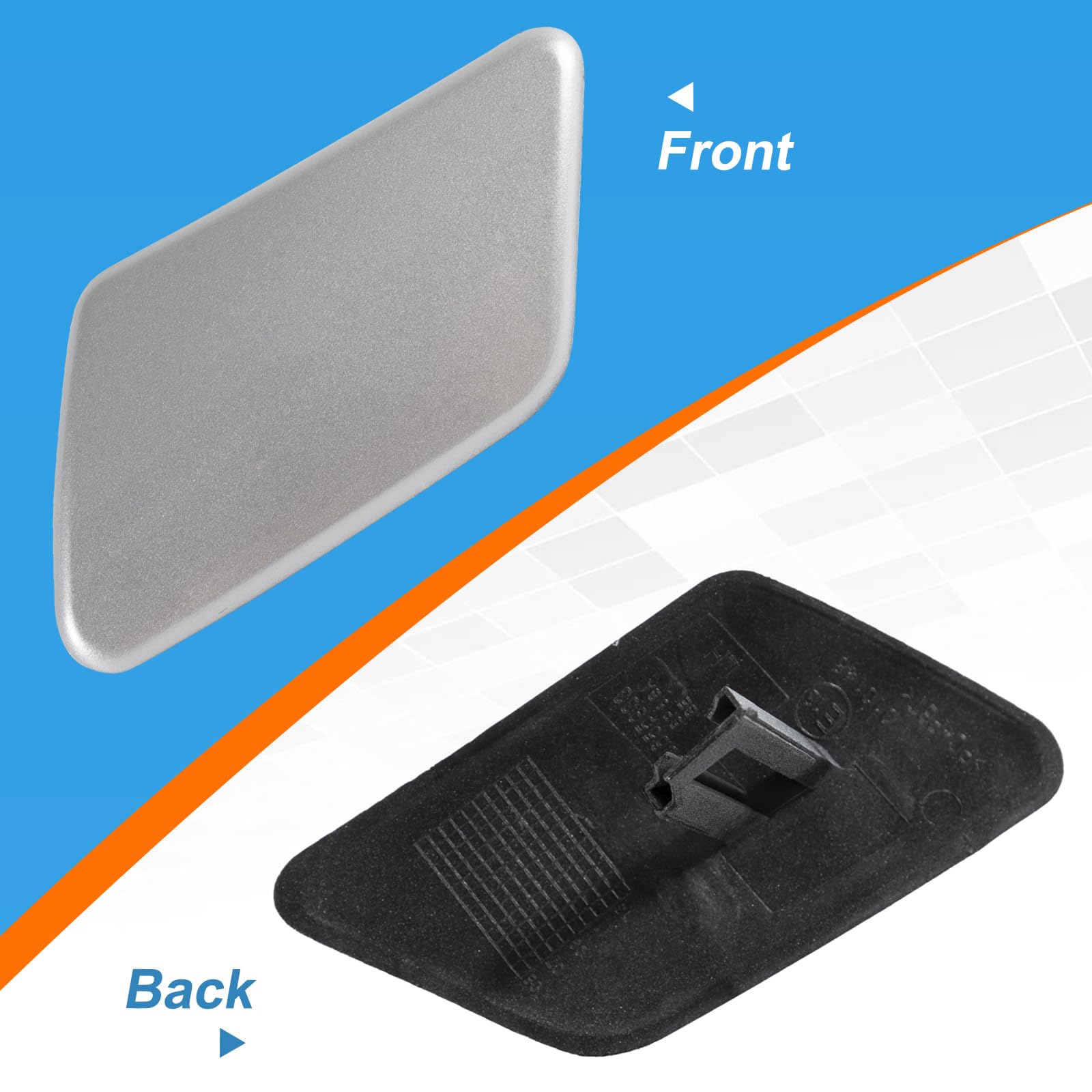 Scheinwerfer-Waschdüsenabdeckung Für Volvo C30 2008-2010 - Schwarz ABS Material