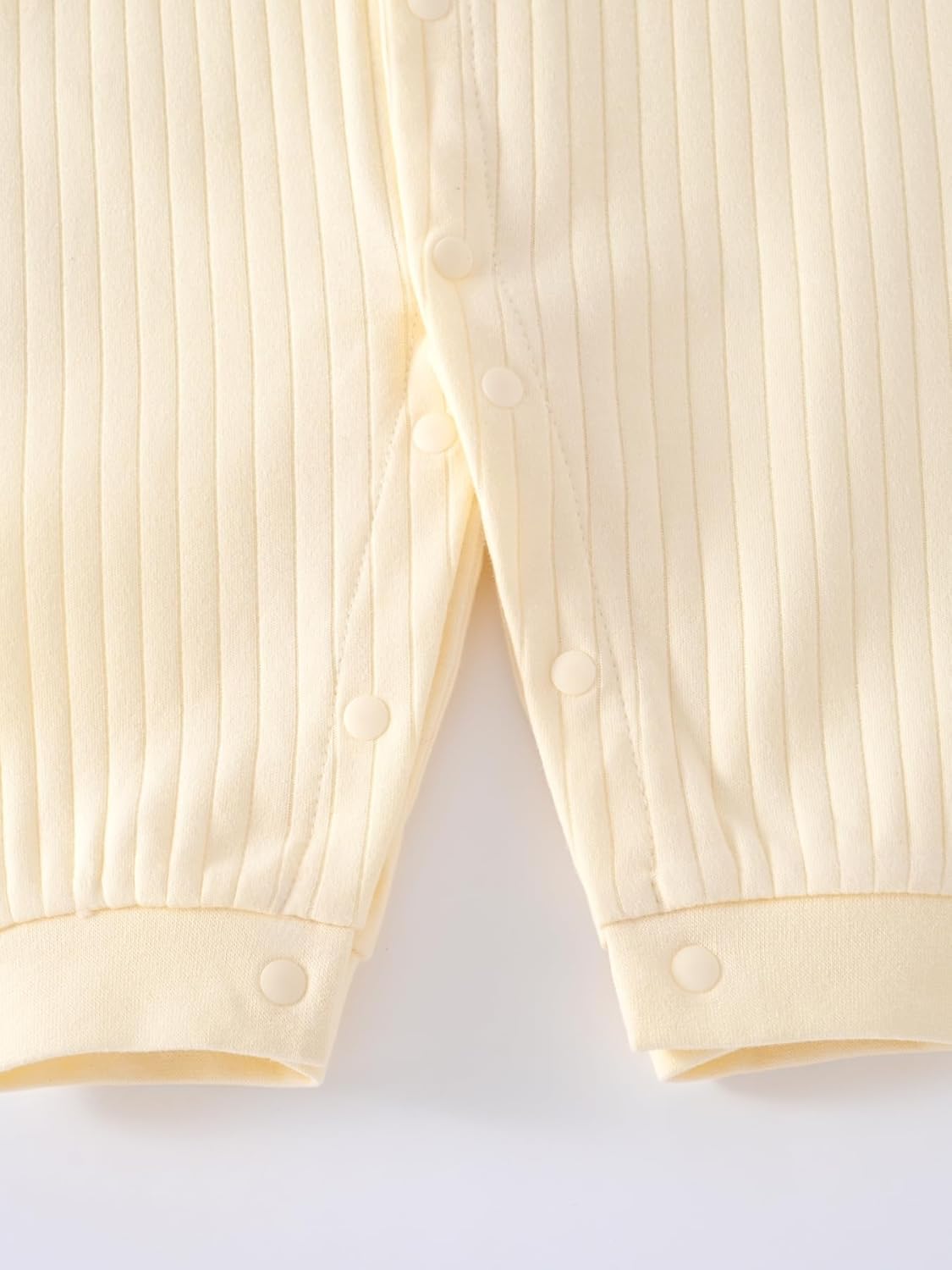 Baby Boys Girls Clothes with Hat, 100% Cotton Long Sleeve Ribbed Knit Button Infant Baby Romper Outfit - Image 6