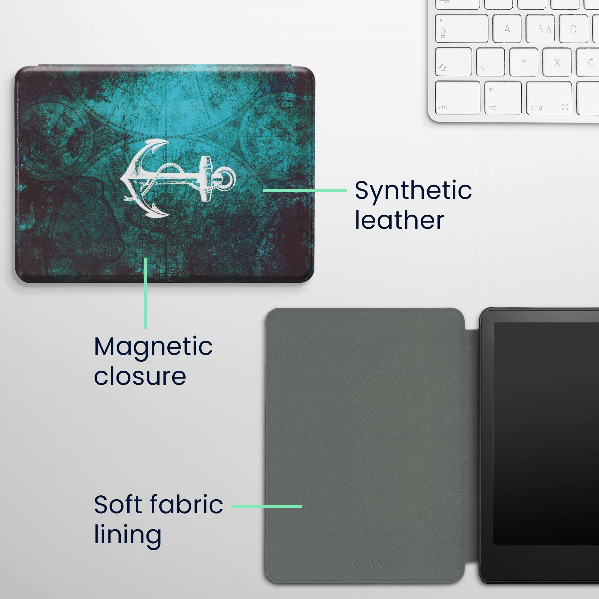 Kwmobile Case For Kindle Paperwhite 11 Gen 2021 - PU Cover With Magnet - View #3