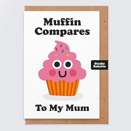 Carte De Fete Des Meres De Fille Le Muffin Est Comparable A Ma Mere Drole Carte