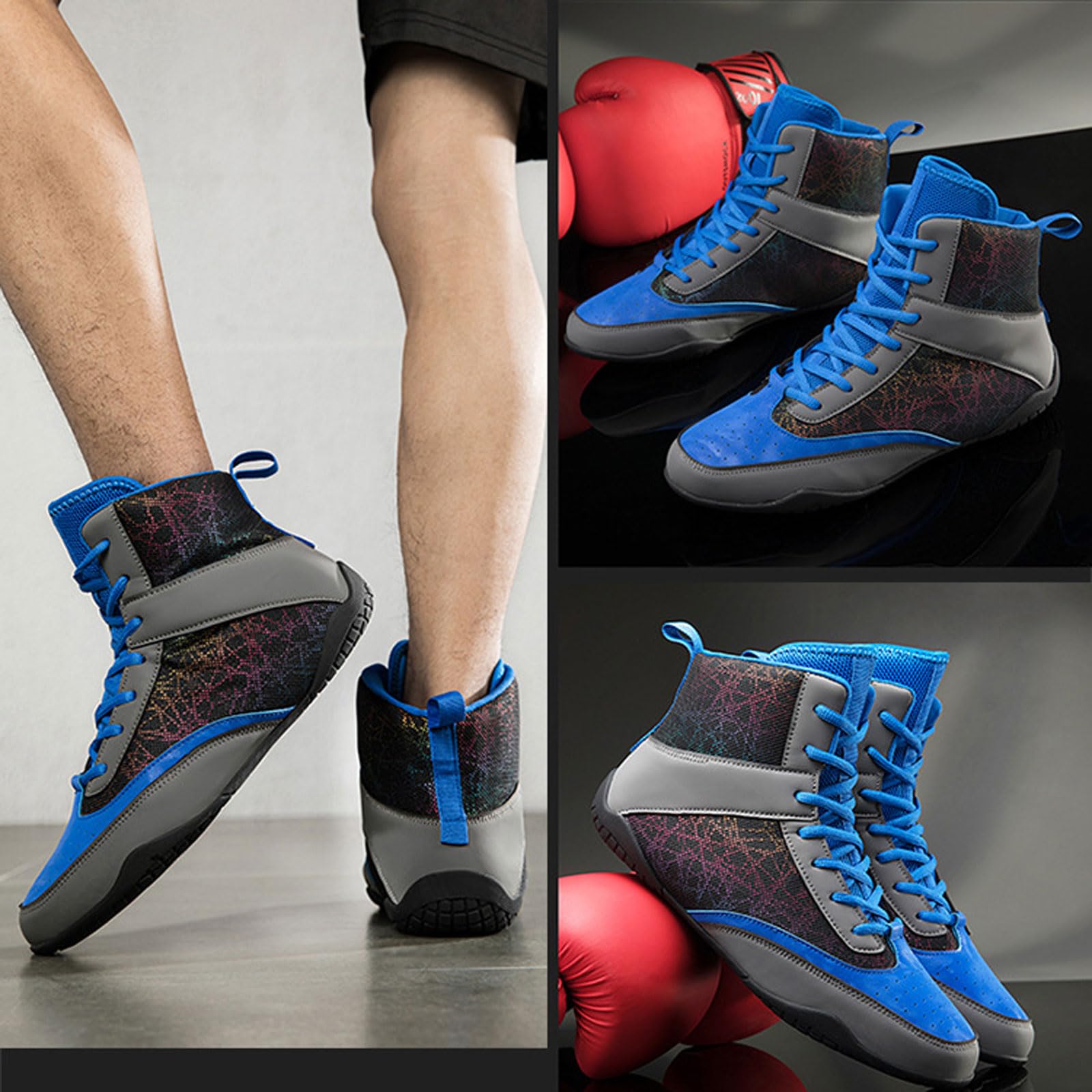 Buty zapaśnicze Lekkie antypoślizgowe buty treningowe do walki fitness. Buty bokserskie. Do treningu walki ćwiczeń fitness Muay Thai sztuki walki