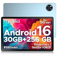POPUX U11 PRO 2026 Tablet Android 16, 30GB+256GB/2TB Gemini AI
