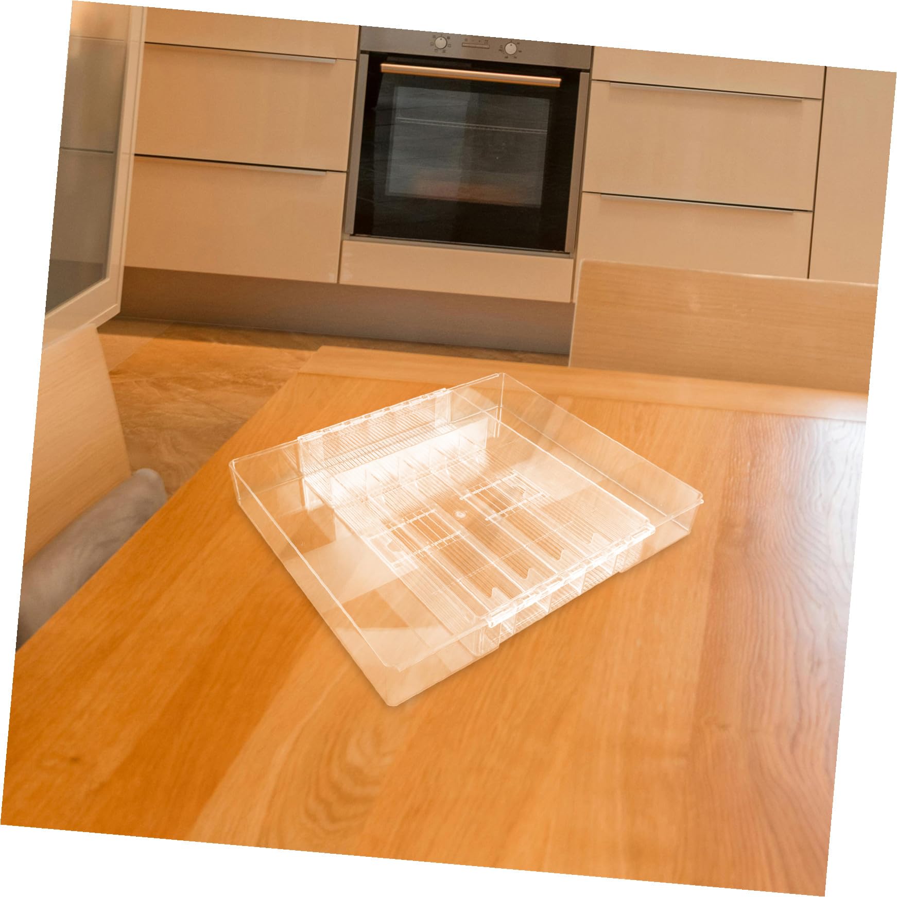 Flexibler Schubladenorganizer aus Acryl für Küchenutensilien für Küche mit Mehreren Fächern Ausziehbarer Besteckkasten und Besteck und Bad