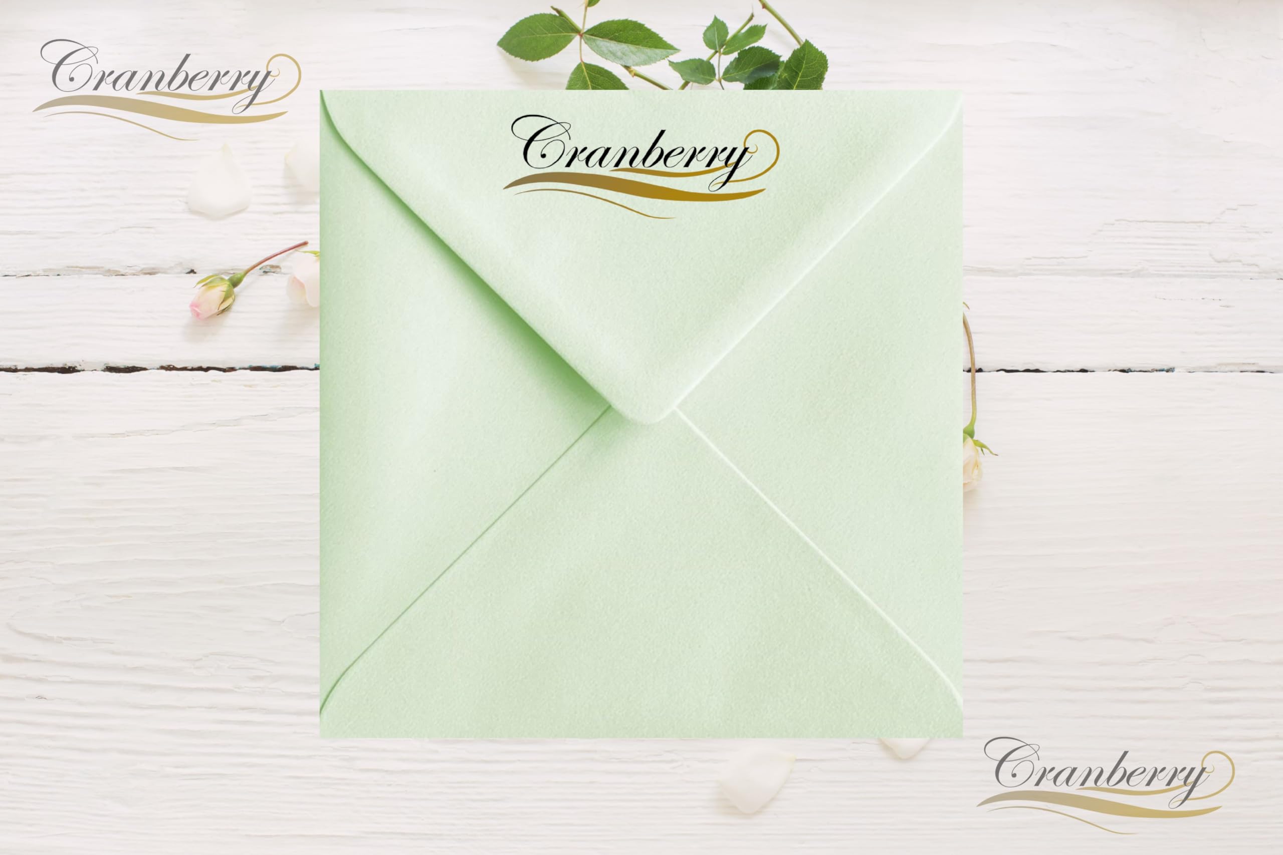 6x6 Apple Mint Green Coloured Square Envelopes Gummed 100gsm Pack of 25 - Image 2