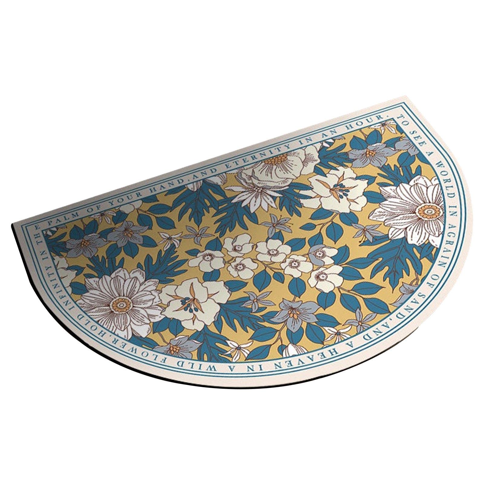 ATORSE® Super Absorbent Baroque Print Bath Mat Toilet Covers for Door Entrance Style D