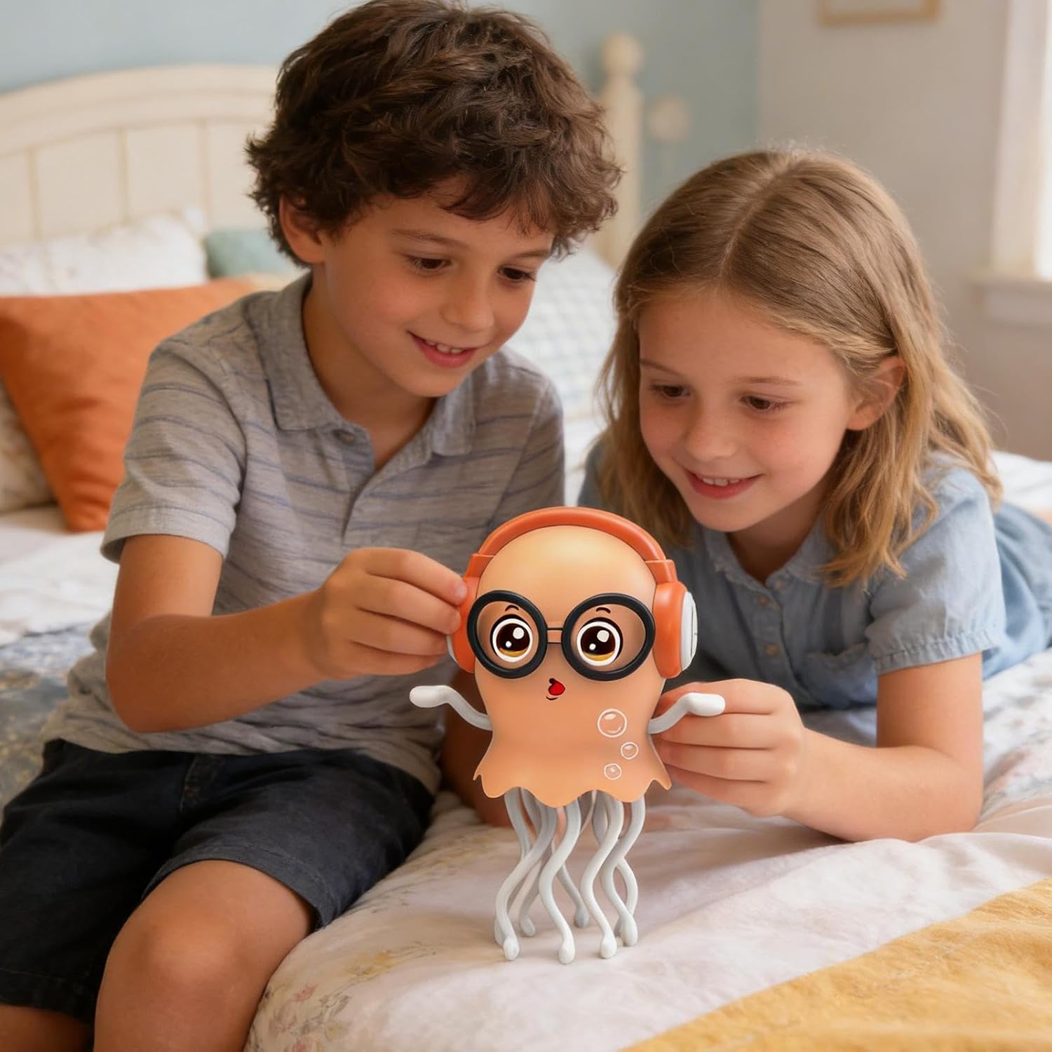 Easy Dancing Octopus Toy - 290g Cute Electric Plush, Interactive Musical Motion, Colorful Wiggling Tentacles | Entertainment Playing Supplies for Children Car Bedroom Playroom Kids