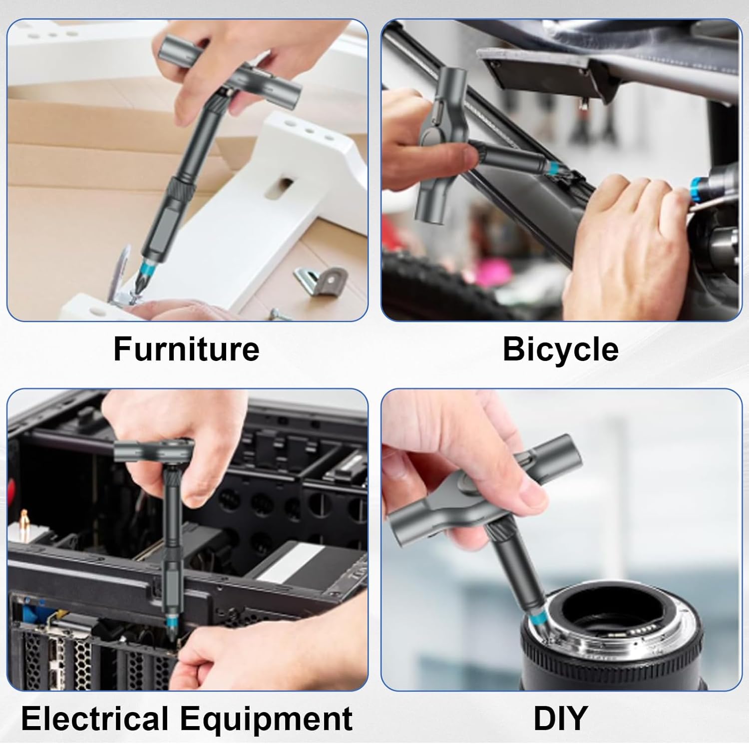 24 in 1 Magnetic Screwdriver Set, DIY Ratchet Screwdriver Kit, Multi Magnetic Drive Tool with Detachable Ratchet Handle, Professional Repair Ratchet Set for Furniture Computer Work