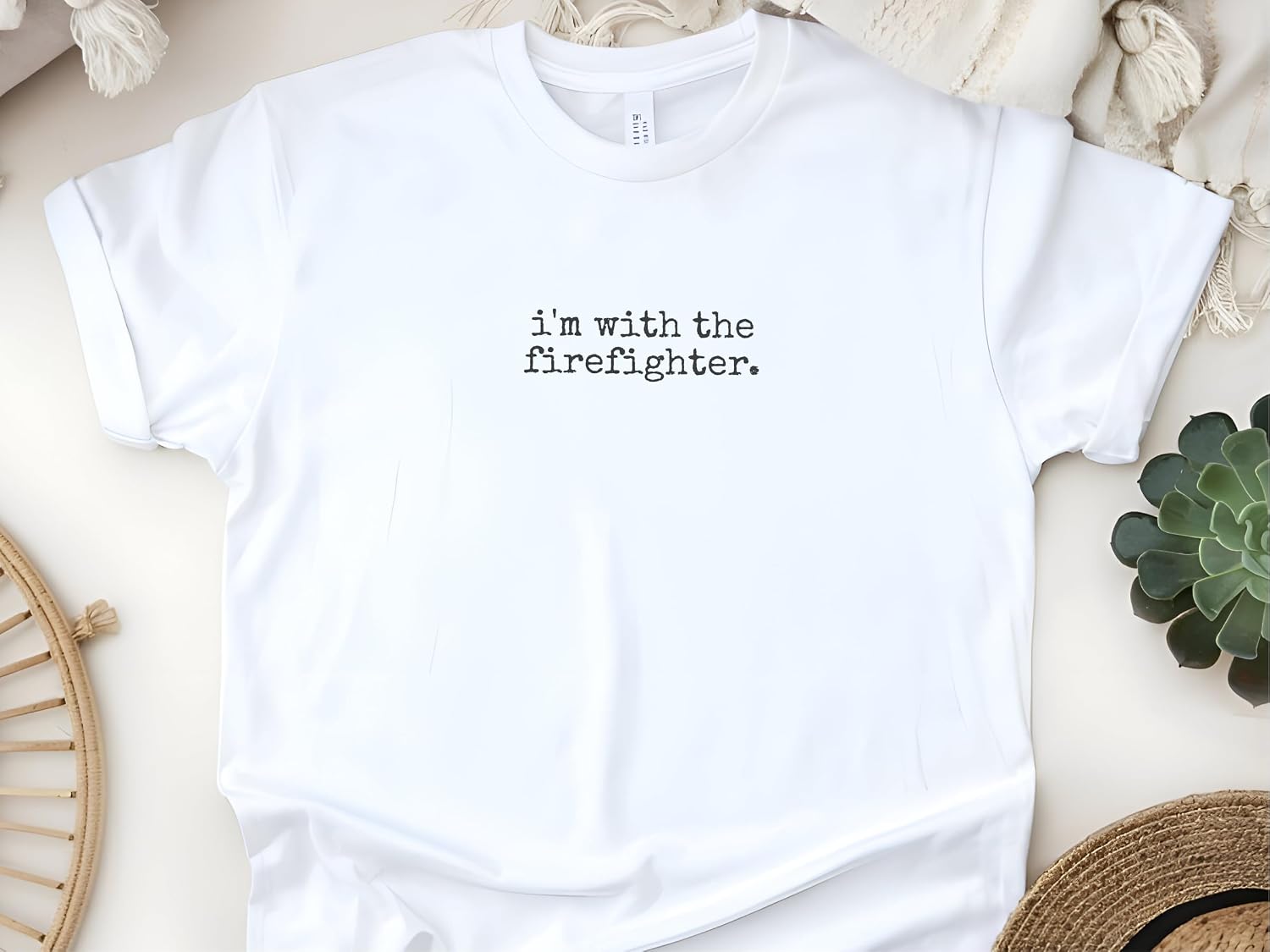 I'm with The Firefighter | Shirt for Wife T-Shirt