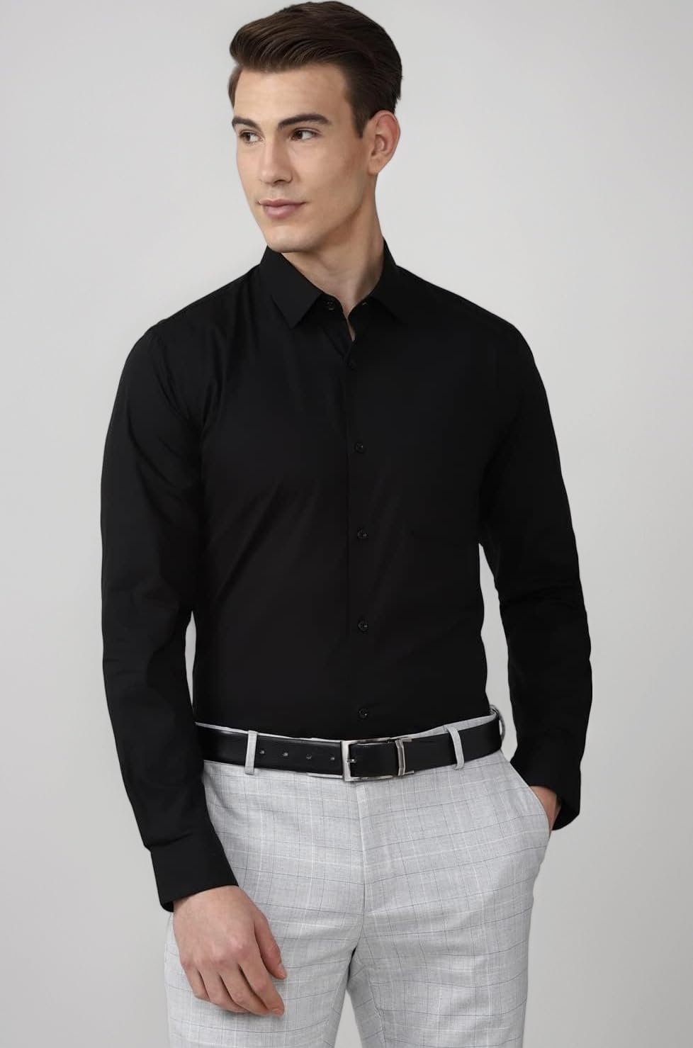 Men's Cotton Solid Slim Fit Shirt