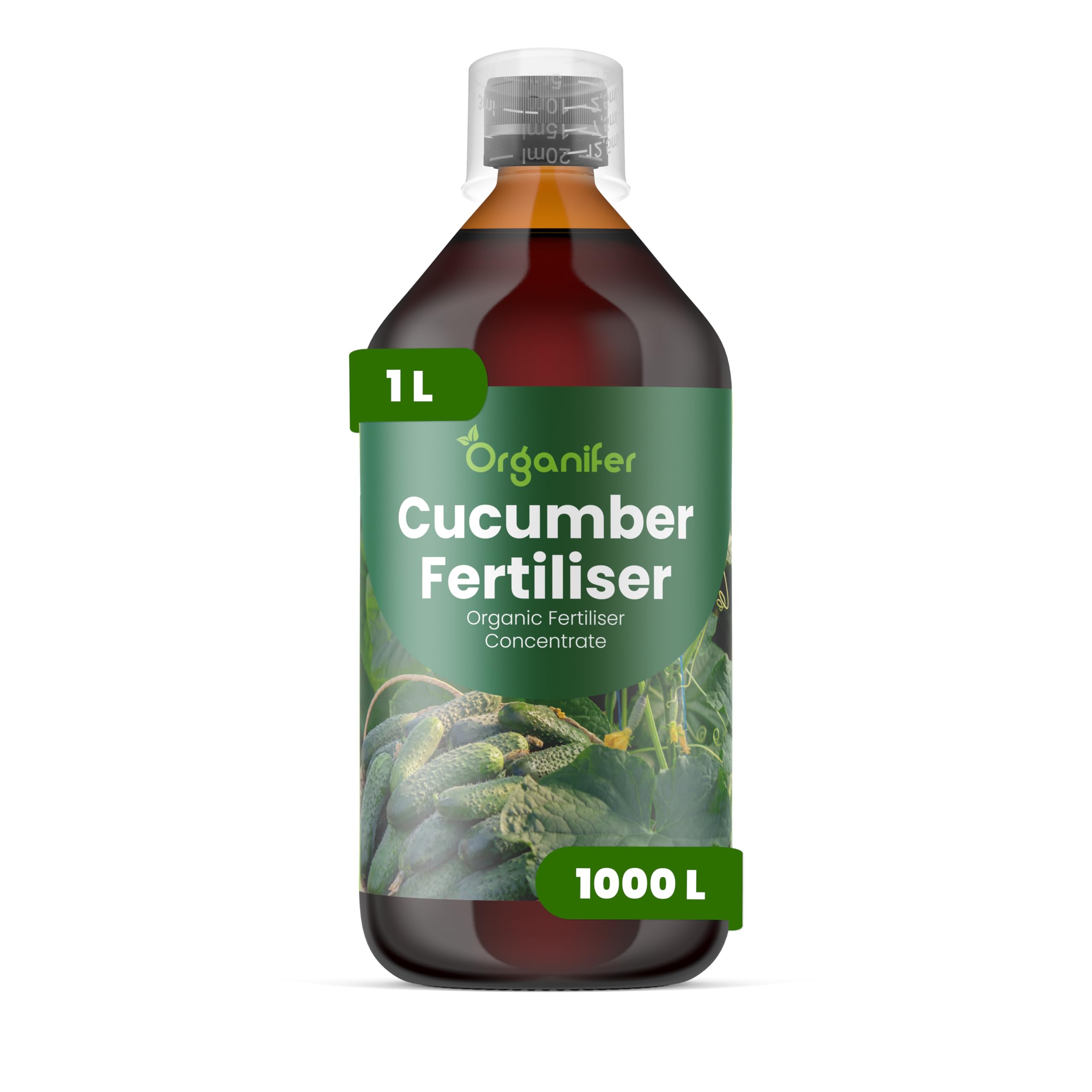 Engrais liquide organique 1L pour concombre – croissance saine et récolte abondante – Organifer