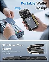 Vista 6 de ATATOO Funda tipo cartera para Google Pixel 10 Pro XL, tarjetero integrado (3-5 tarjetas) [bloqueo RFID] y cubierta de cámara deslizante, protección