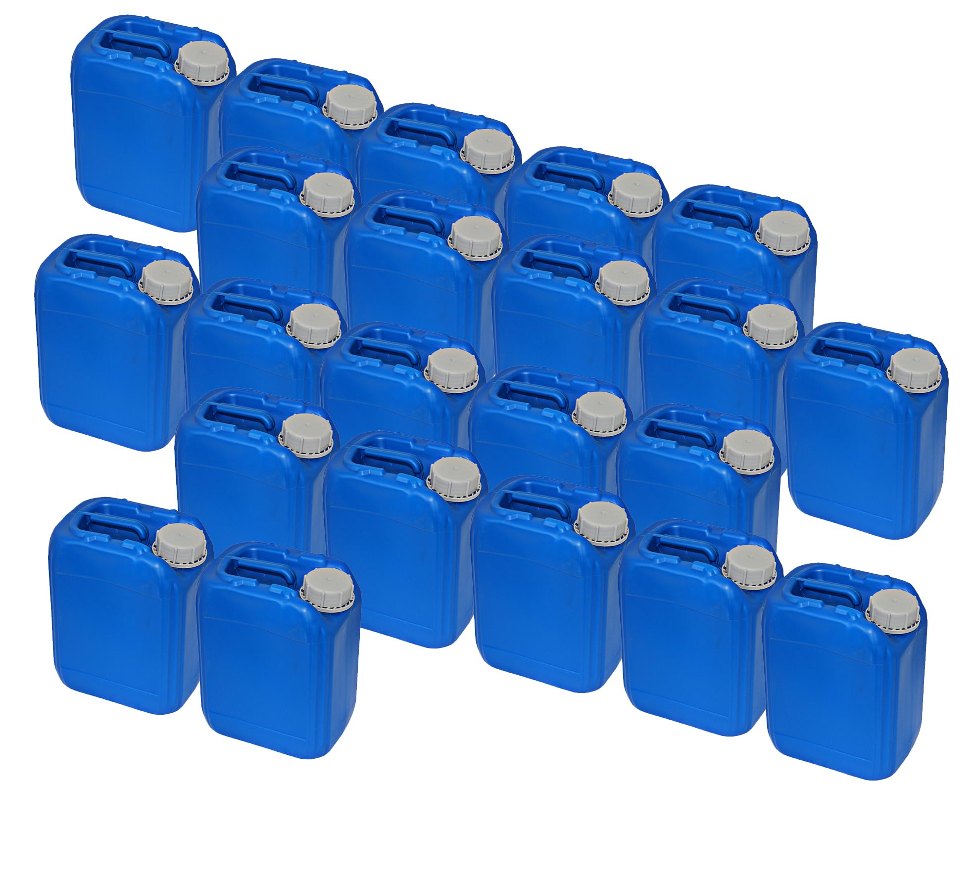 Air Sea Containers | 5L / 1.32 Gallon Black Jerrican | Tamper Evident Screw Cap | Packing Groups II & III | BPA Free | Perfect Container to Ship Chemicals & Liquids | Easy Stacking HDPE Containers | Pack of 22