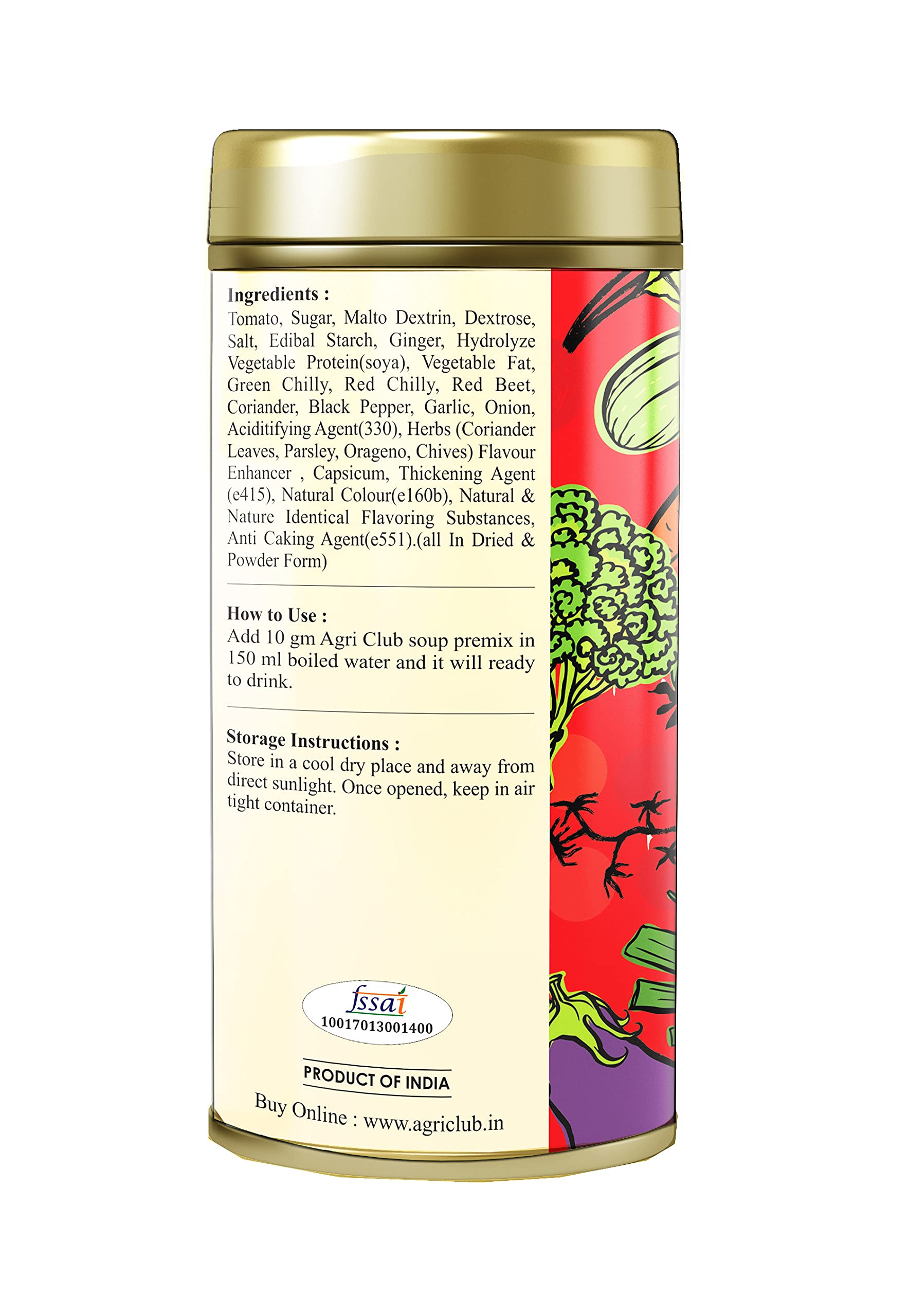 Tomato Amritsari With Herbs Soup Powder 250gm/8.81oz | Instant Soup Powder | Agri Club