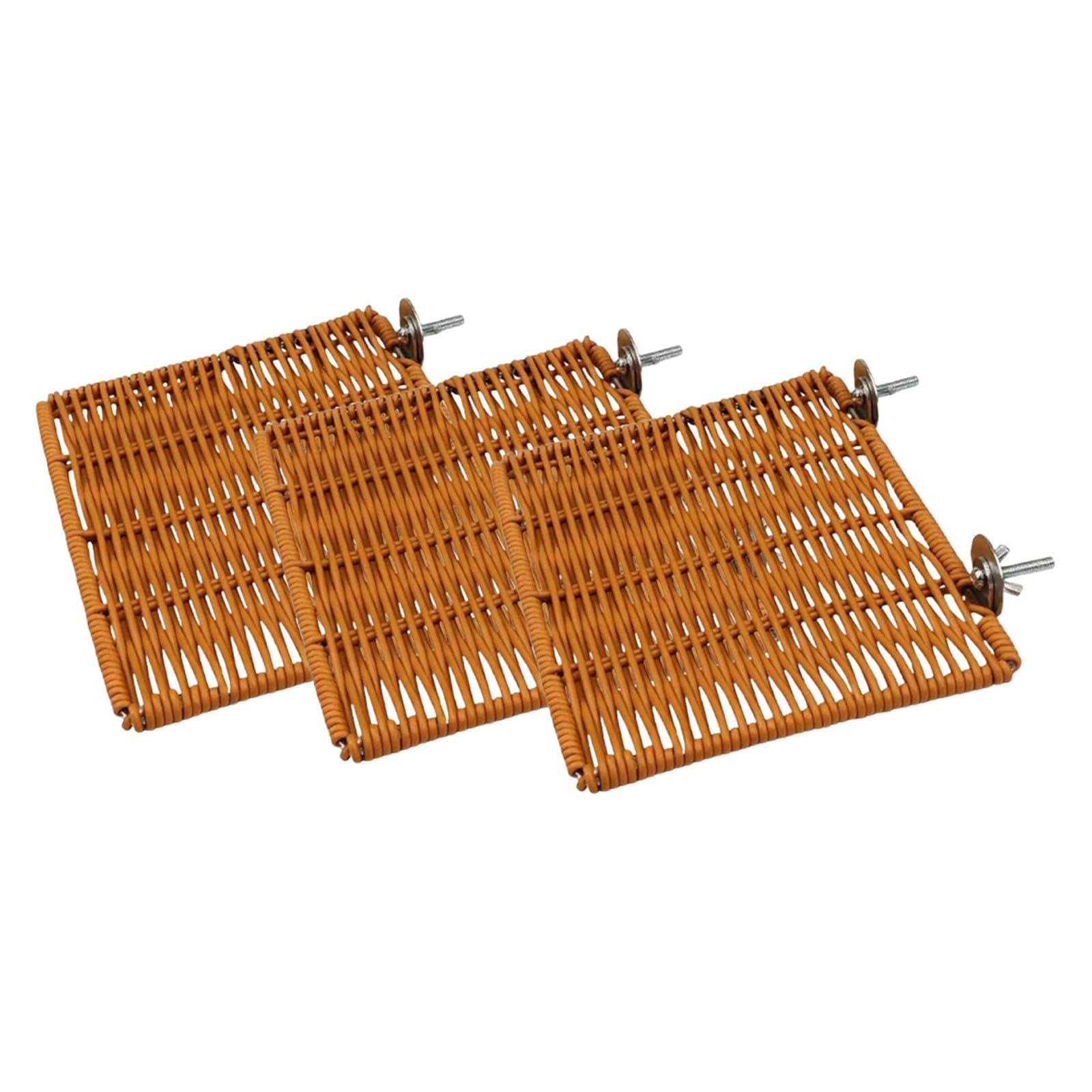 Paquete de 3 Perchas para Pájaros, Soportes Portátiles para Jaulas, Artículos Multiusos para Mascotas, Espaciosos, Fáciles de Instalar, Ligeros, Ideal, 3 Piezas