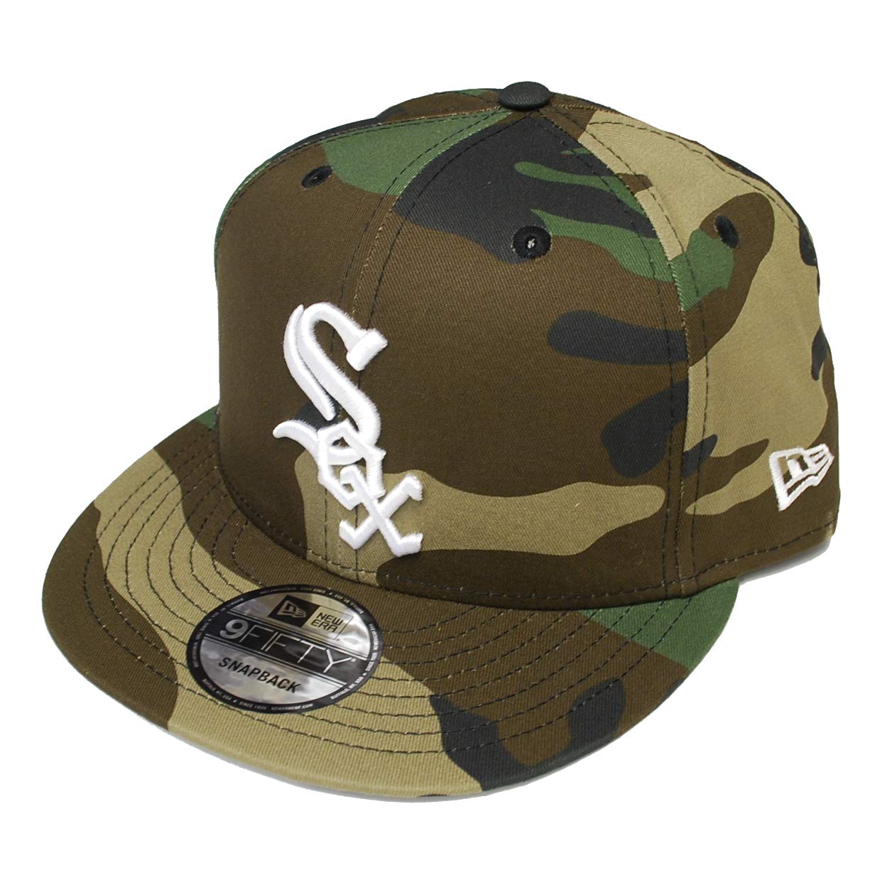 New EraMLB Chicago White Sox Woodland Camo Salute to Service Adjustable 9Fifty Snapback Hat Cap: OSFM