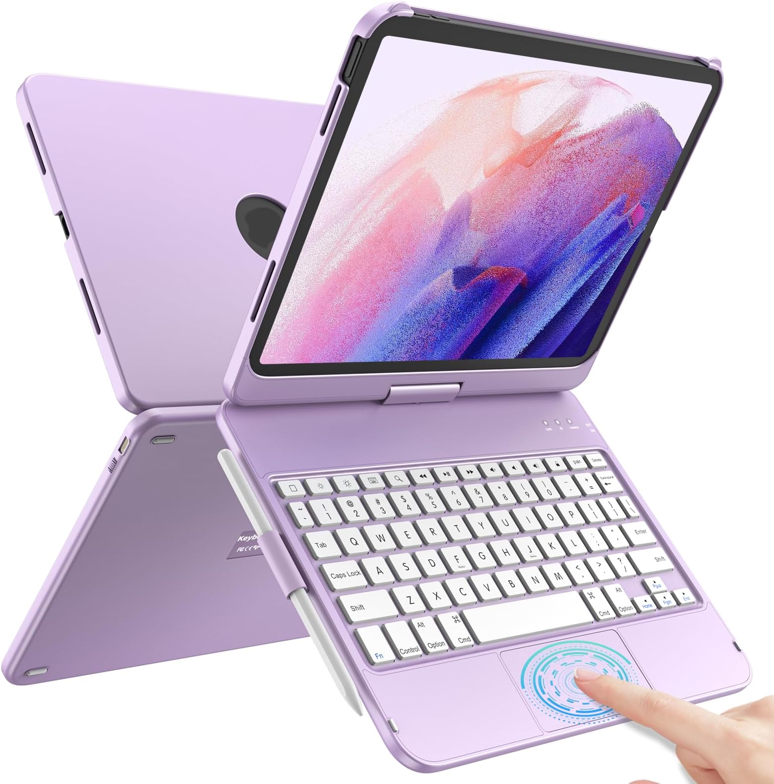 QIYIBOCASE For IPad Mini7 (A17 Pro)/Mini 6 Keyboard Case, Cute Round Keys Detachable Wireless Keyboard With Slim Cover And Pencil Holder For IPad Mini 6th/7th Generation 8.3 Inch (Pink - View #8
