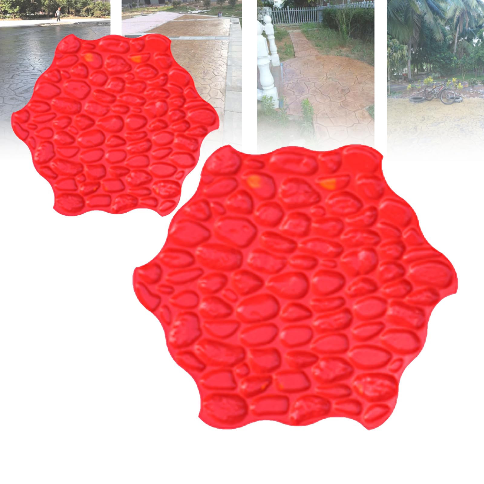 Moules à béton effet pierre pour pavage terrasse et allée 2cm