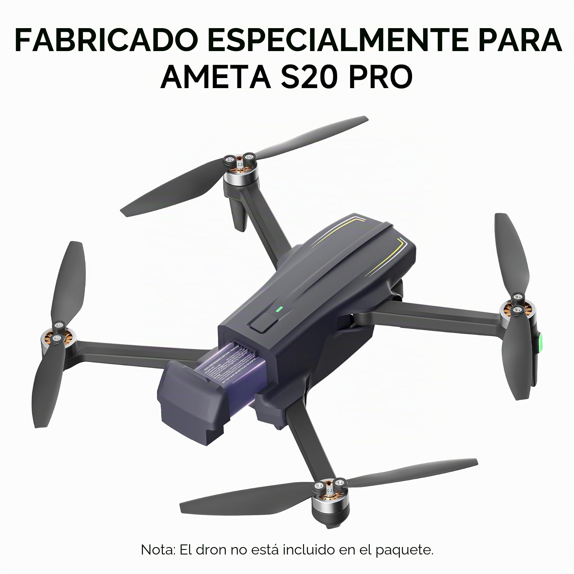 Ameta S20 Pro GPS 4K Drone Incluye Batería de Repuesto (3 en Total)