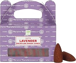 Satya Backflow Cones used for Aromatherapy, Spa, Yoga, Weddings, Reiki, Meditation, Healing by SAMASIA (Lavender)