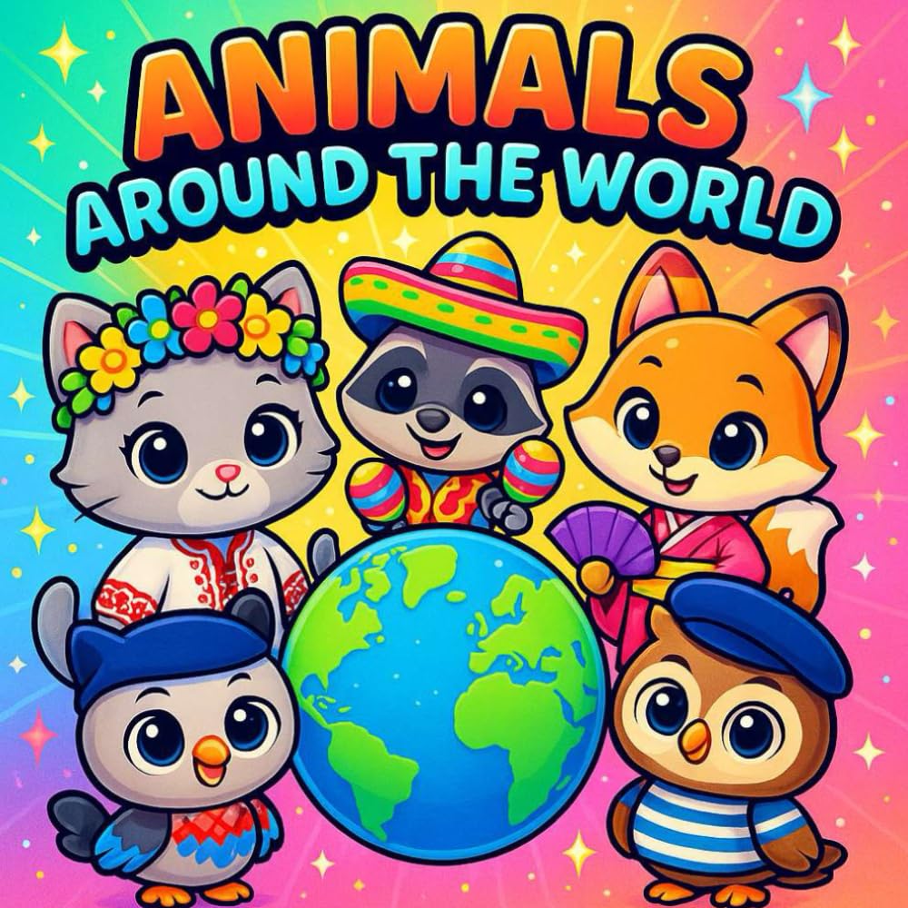 Animals Around the World: Coloring Book of Global Costumes: Cute Animals in Traditional Outfits from Every Continent (Paws & Dreams)