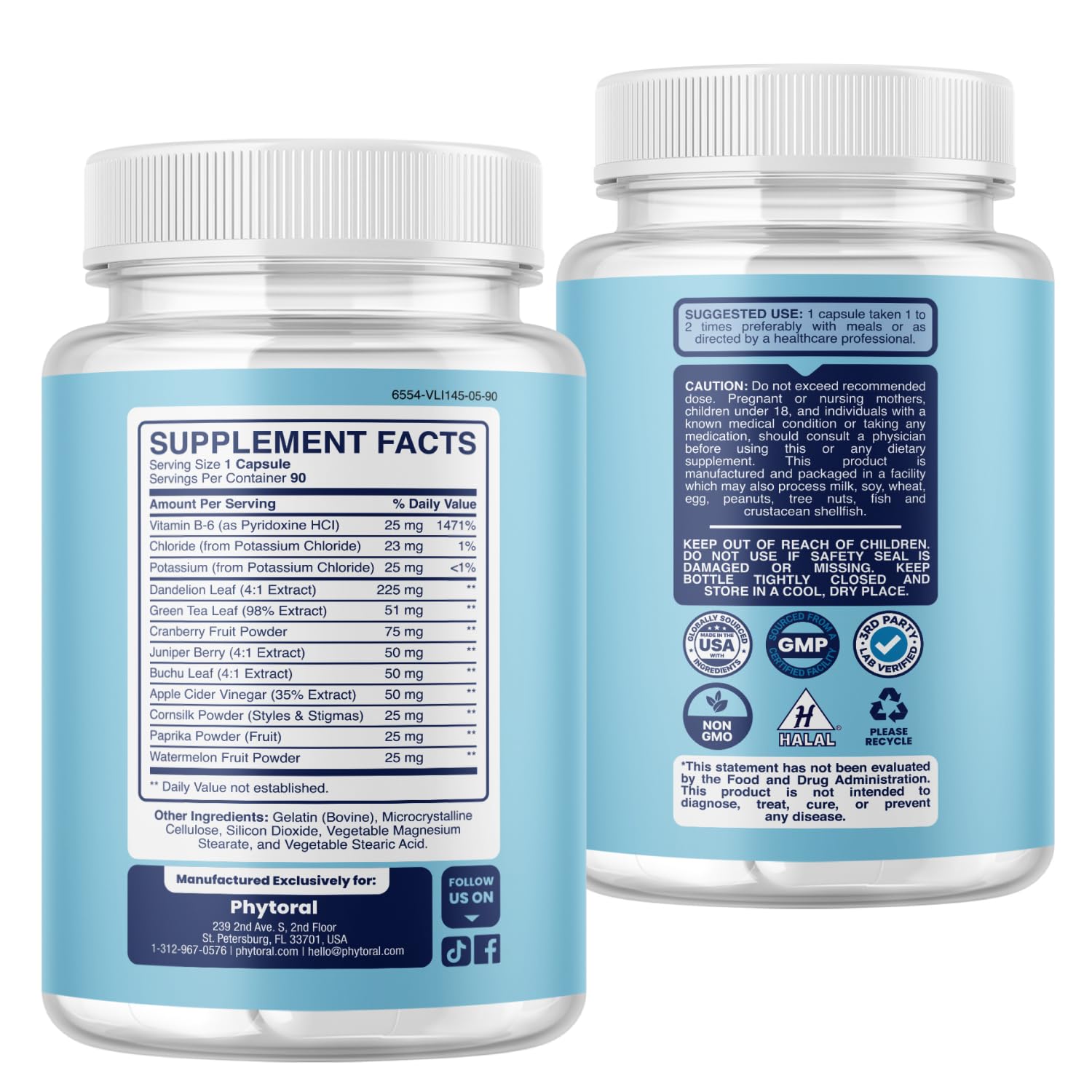 Phytoral Water Away Pills for Bloating & Water Retention - Women - 90 Count — Amazon image 7