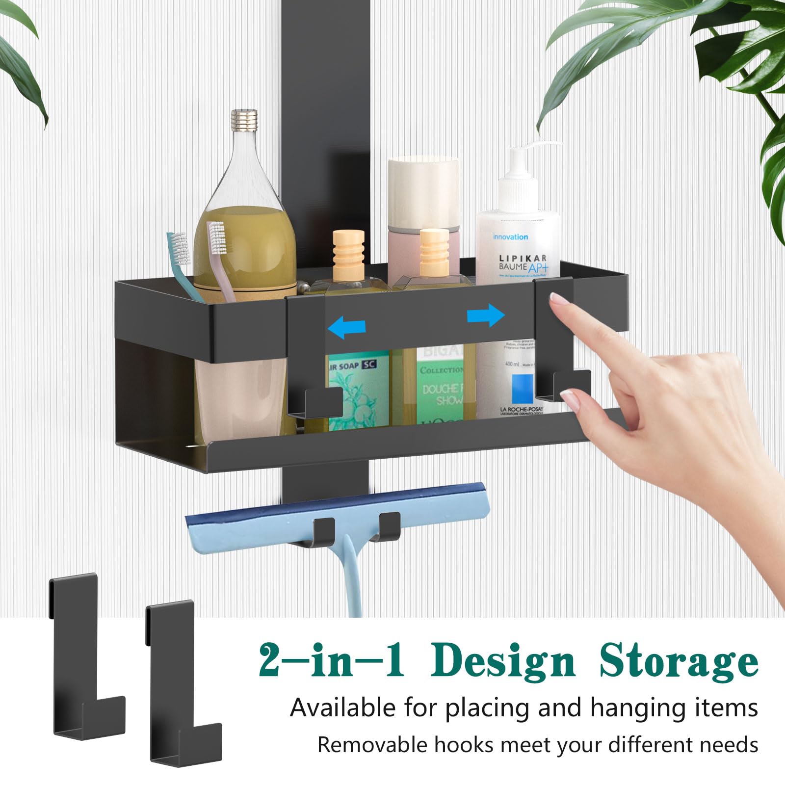 Emibele Over The Door Shower Caddy, 304 Stainless Steel Hanging Shower Caddy Rustproof Shower Shelves - Image 3